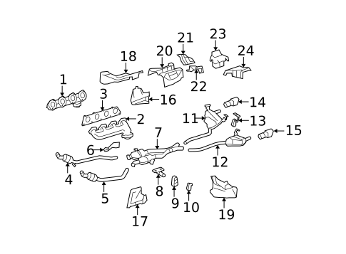 Exhaust Manifolds for 2009 Mercedes-Benz GL550 #0