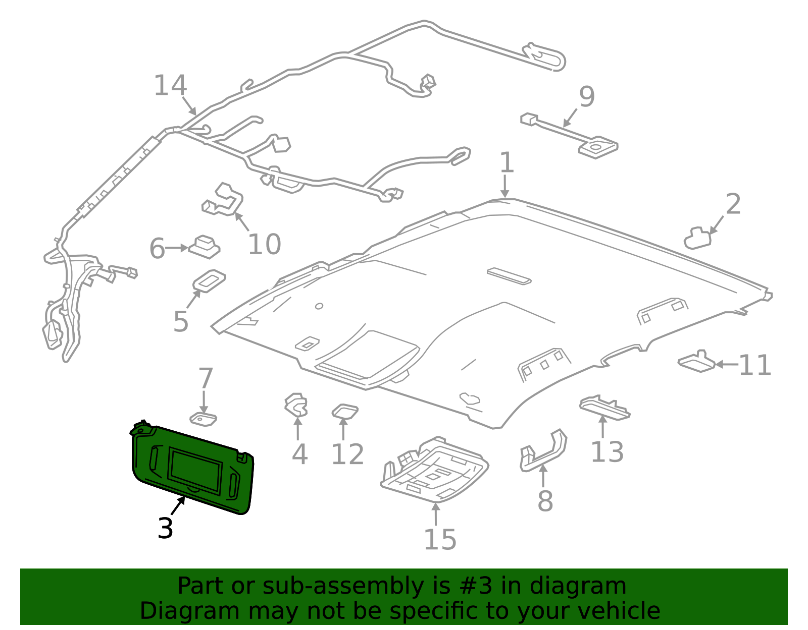 2017-2019 GM Shale Passenger Side Sunshade 84247140 | OEM Parts Online