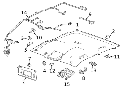Interior Trim - Cab for 2016 Chevrolet Silverado 1500 #3