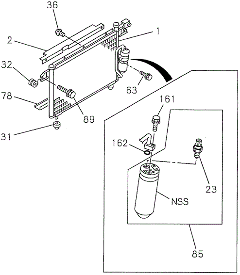 A/C Air Conditioner (Condenser) for 1997 Acura SLX #0