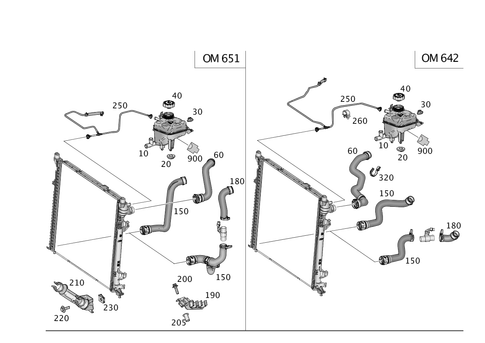 Expansion Reservoir, Mount and Hoses for 2015 Mercedes-Benz ML250 #0