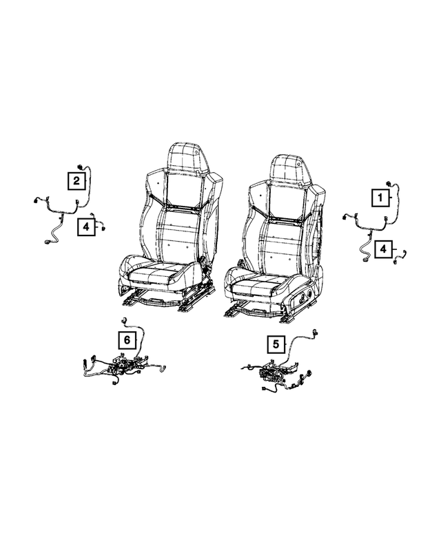 68593548AA - Electrical: Seat Back Wiring for Mopar Image image