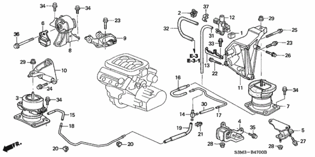 Engine Mount for 2002 Acura CL #0