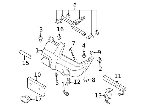 Bumper & Components - Front for 2003 Nissan Frontier #0