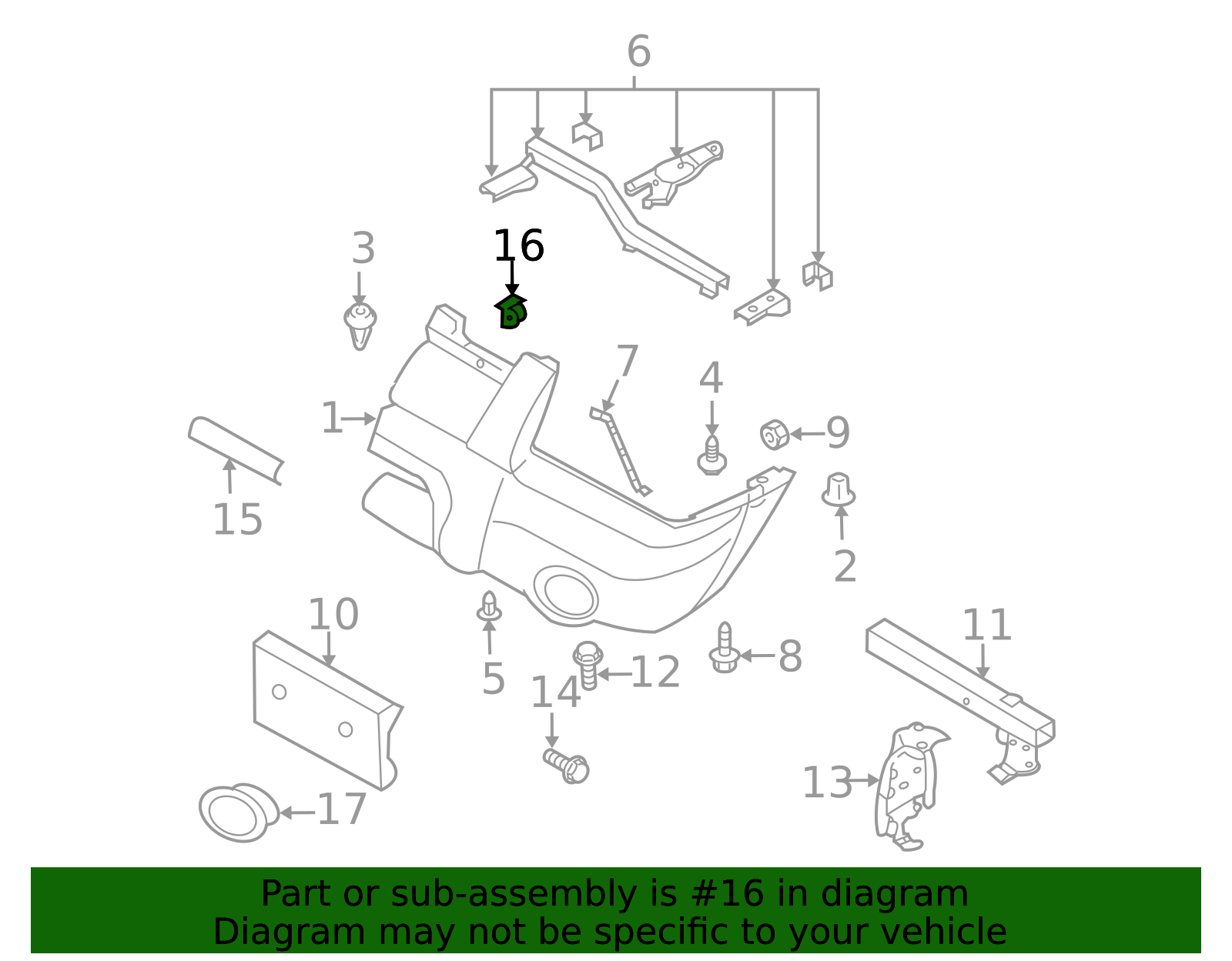 1998-2004 Nissan Bumper Cover Nut 63848-9E00A | OEM Parts Online