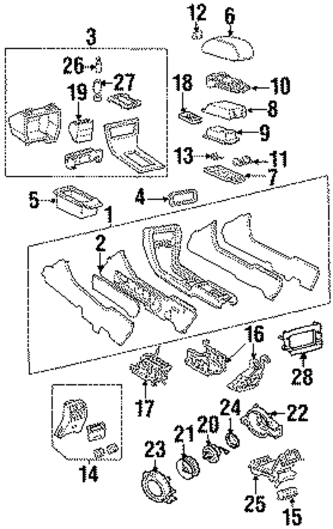 Console for 1992 Cadillac Eldorado #0