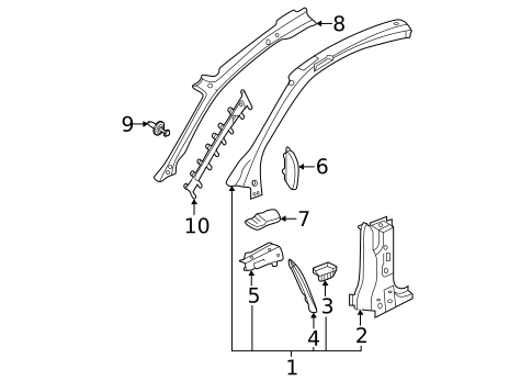 Hinge Pillar for 2025 Audi A5 Sportback #0