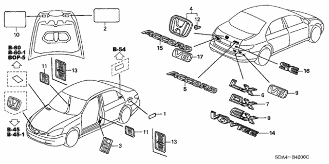 Emblems - Caution Labels for 2006 Honda Accord #0