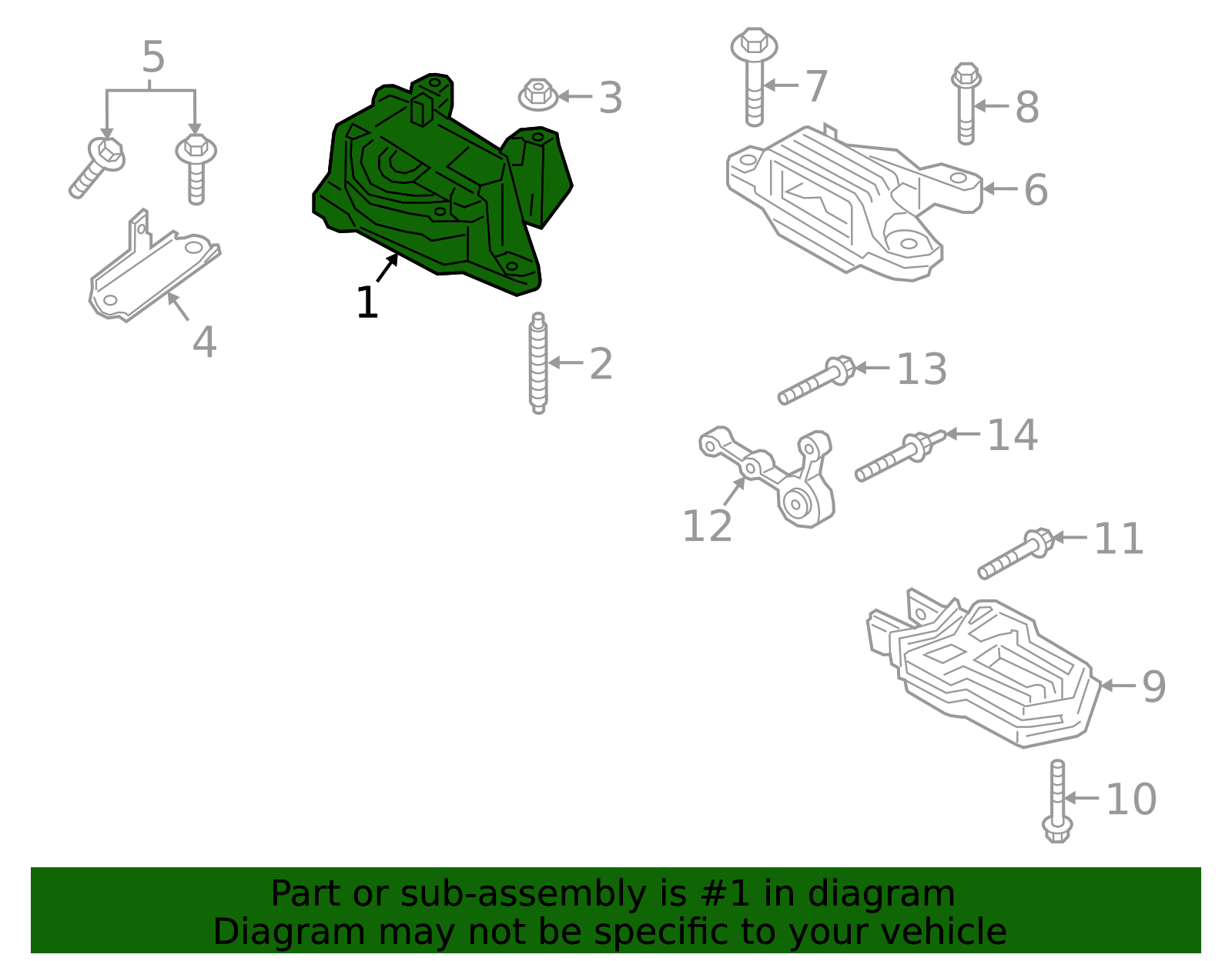 LX6Z-6038-A - Front Mount 2020-2025 Ford Escape | Ford Parts Direct