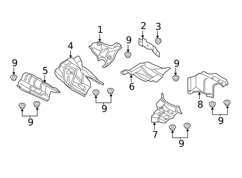 Heat Shields for 2015 Audi Q5 #0