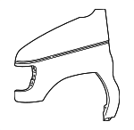F4UZ16005A - Body: Fender for Ford: E-150 Econoline, E-150 Econoline Club Wagon, E-250 Econoline, E-350 Econoline, E-350 Econoline Club Wagon, Econoline Super Duty Image