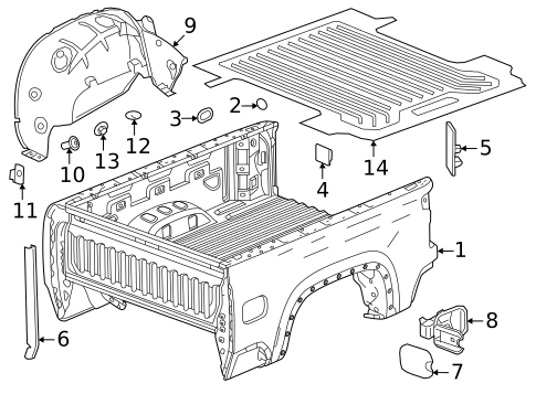Pick UP Box for 2024 Chevrolet Silverado 3500 HD #0