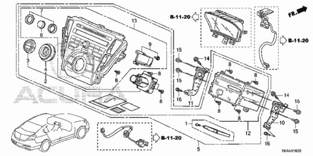 Center Module (Navigation) for 2014 Acura TL #0