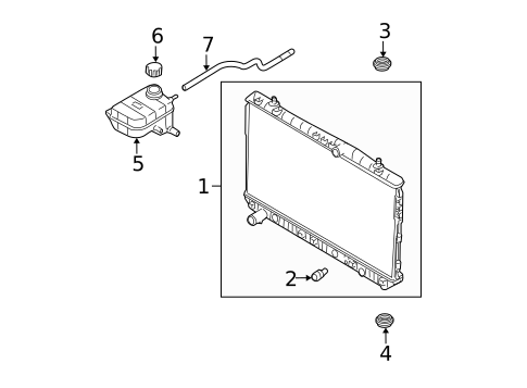 Radiator & Components for 2004 Suzuki Forenza #0