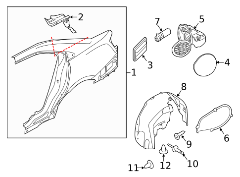 Quarter Panel & Components for 2010 Ford Taurus #0