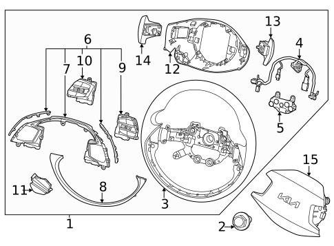 Steering Wheel & Trim for 2023 Kia Niro #0