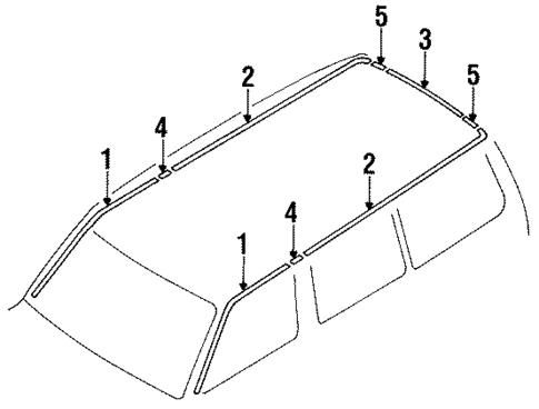 Exterior Trim - Roof for 1992 Mitsubishi Montero #0