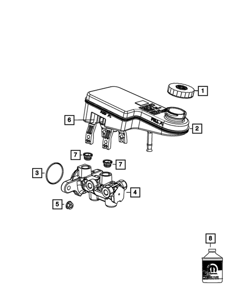 Brake Master Cylinder for 2018 Dodge Journey #0