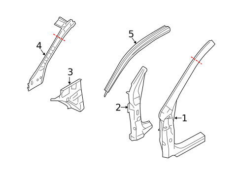 Hinge Pillar for 2025 Subaru Legacy #0