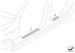 51773415847 - Retrofitting / Conversion / Accessories: Front Left Entrance Cover for BMW Image