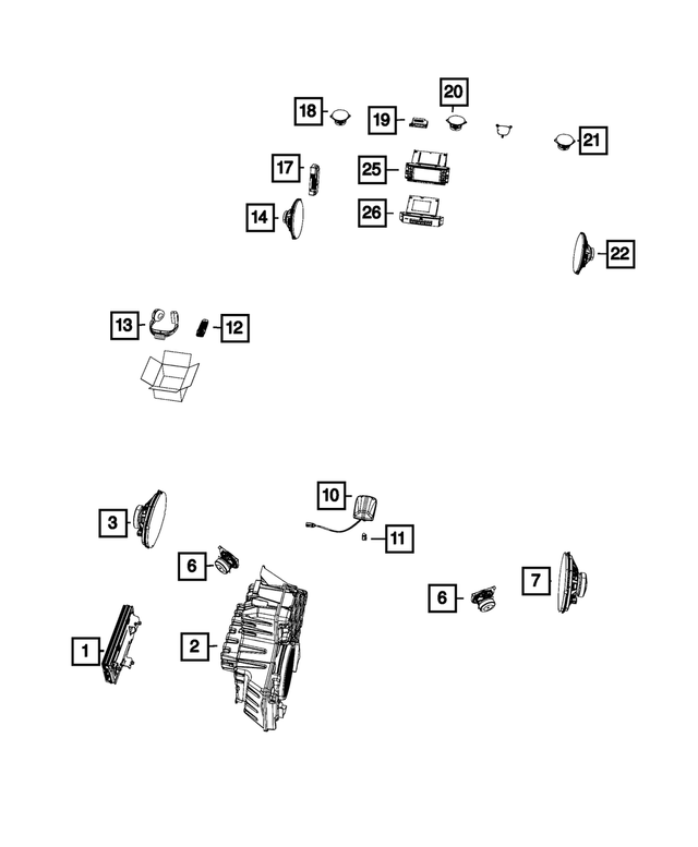 68294590AA - Electrical: Multi Media Radio for Mopar Image image