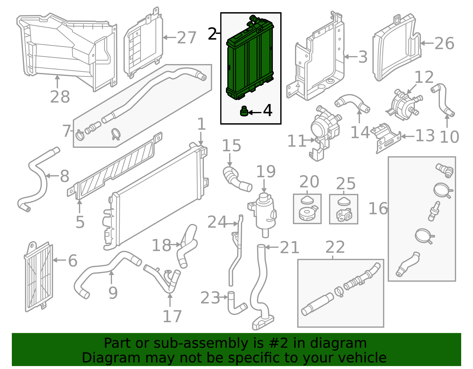2024-2025 Nissan Z Auxiliary Radiator 21457-6GR5A | OEM Parts Online