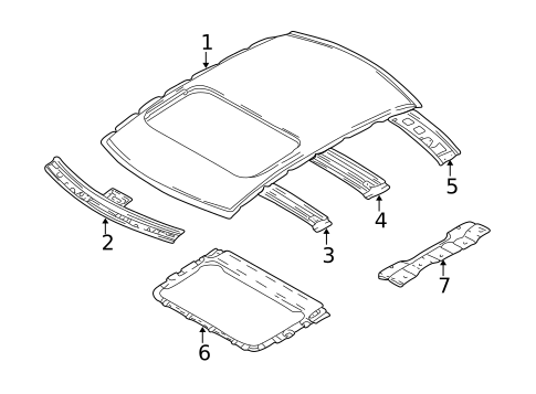 Roof & Components for 2003 Hyundai Elantra #0