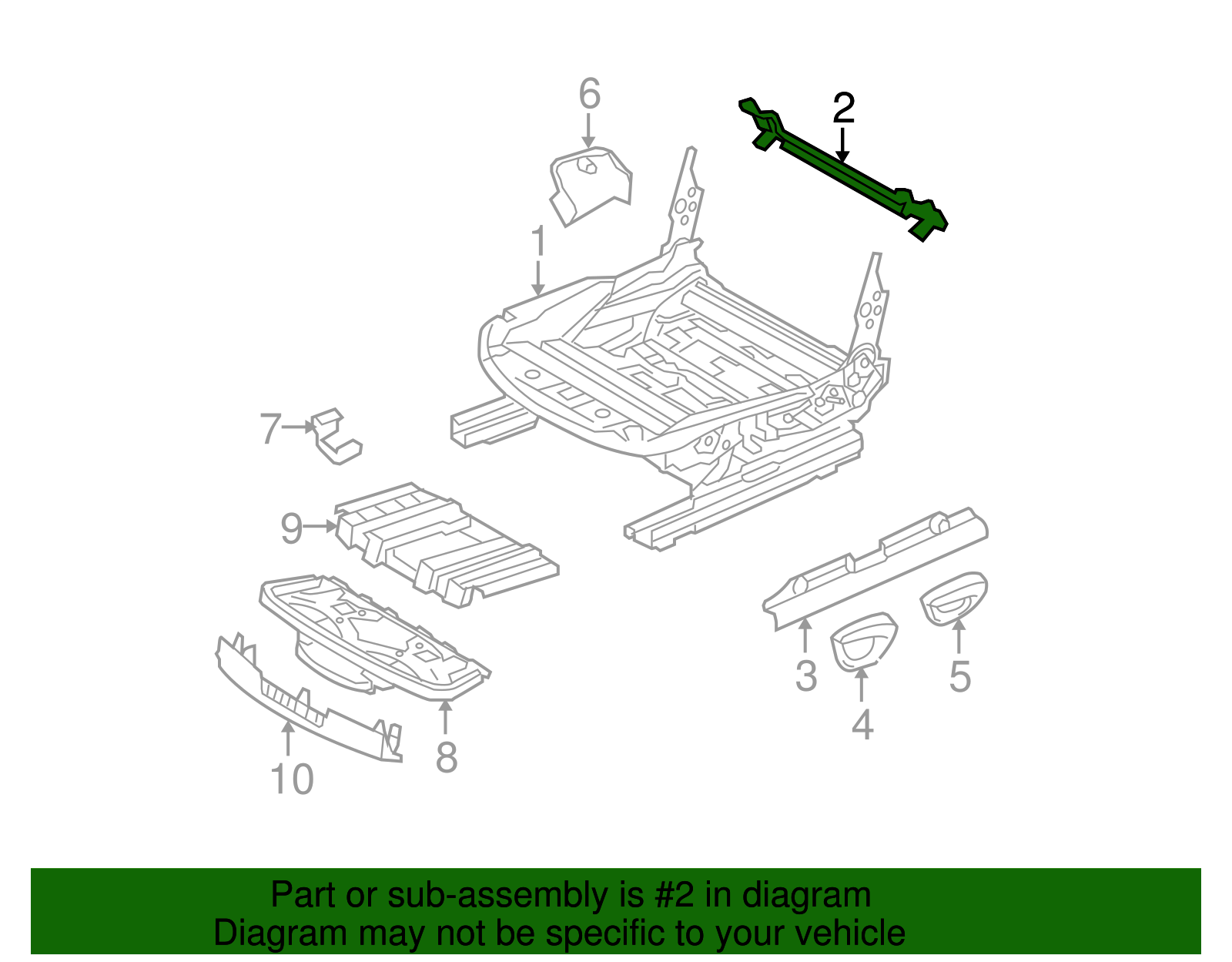 Seat Adjust Assembly Rear Support - BMW (52-10-7-129-838)