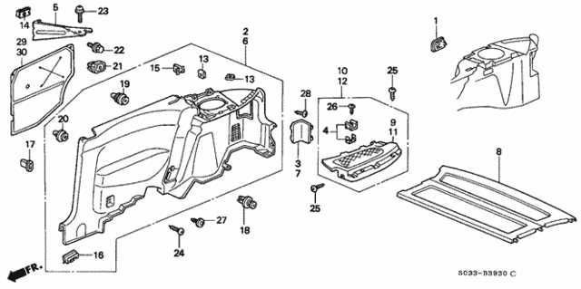 Side Lining for 1997 Honda Civic #0