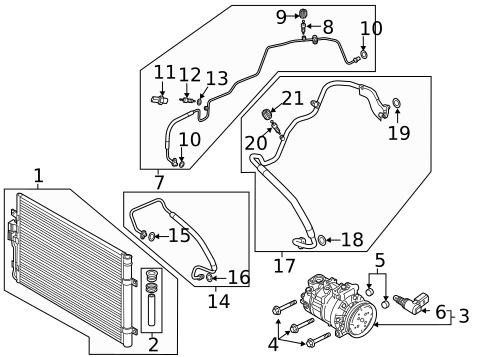 Condenser, Compressor & Lines for 2025 Volkswagen ID. Buzz #8
