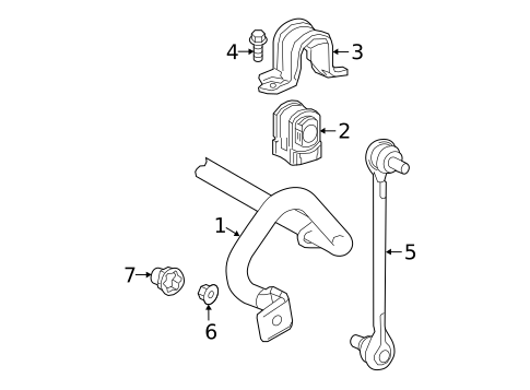 Stabilizer Bar & Components for 2020 Lexus ES300h #1