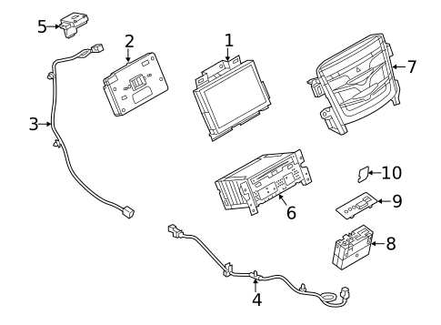 Navigation System Components for 2013 Lincoln MKS #0