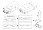 51910416746 - Auxiliary Materials, Fluids / Colorsystem: Paint Protection Foil Set Front Protect. for Mini Image