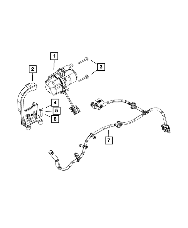 « 4581995AB – Emission Controls : Pompe Pneumatique Support pour Mopar Image »