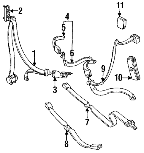 Front Seat Belts for 1993 Land Rover Defender 110 #0
