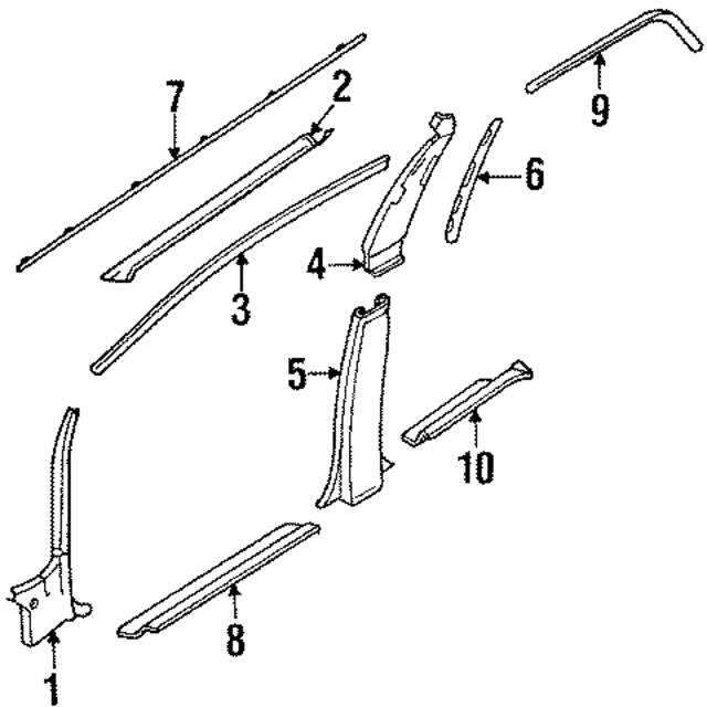 622111221003 - : Windshield Pillar Trim for Toyota Image