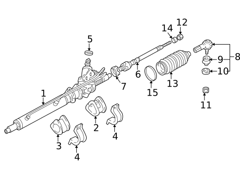 Steering Gear & Linkage for 2005 Suzuki Aerio #0