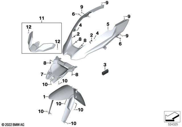 46618532313 - : Front Wheel Cover, Lower for BMW-Motorrad Image