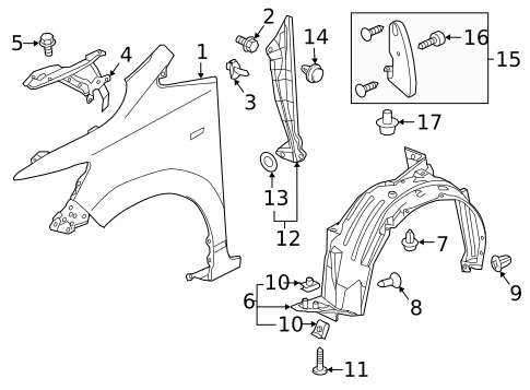 Fender & Components for 2020 Honda Fit #0