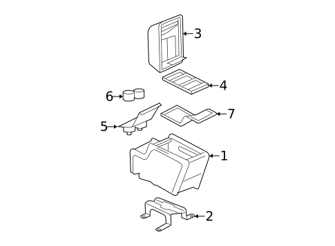 Rear Console for 2005 Mercury Mountaineer #0