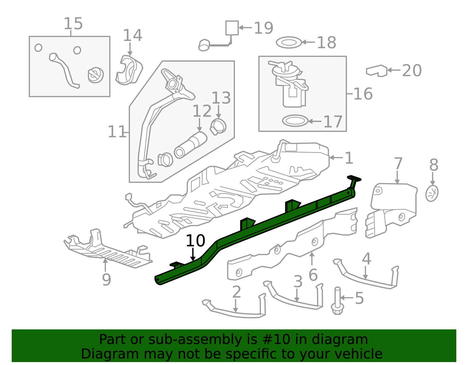 25876063 - High-Quality Fuel Tank Skid Rail for 2007-2017 GM ...