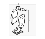 58101M7A00 - Brakes: Brake Pads for Kia: Forte Image