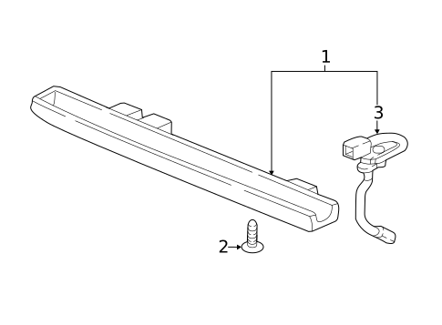 High Mounted Stop Lamp for 2020 Honda Civic #1