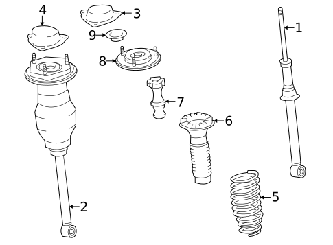 Struts & Components for 2002 Lexus LS430 #0
