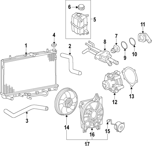 Radiator & Components for 2016 Kia Sorento #1