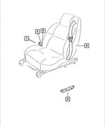YP401T1AD - Interior Trim: Front Inner Seat Belt, Right for Mopar Image