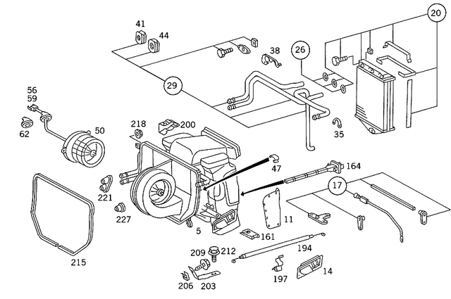 124830011864 - : Parts Kit, Dust Filter for Mercedes-Benz: 200, 200D, 260E, 280E, 300CE, 300D, 300E, 300TD, 300TE, 400E, 500E Image