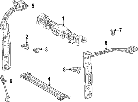 Radiator Support for 2024 Lexus RX450h+ #1