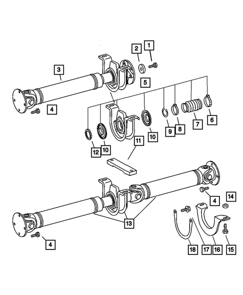 Propeller Shaft for 2005 Dodge Sprinter 2500 #1