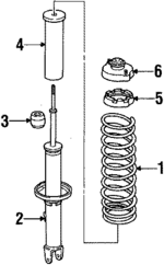 52612SF1014 - Suspension: Suspension Shock Absorber for Honda: Prelude Image